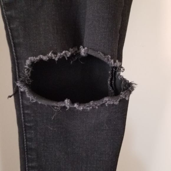 One Teaspoon Jeans High Waist Freebirds II Size 24 Black Distressed Denim - Picture 12 of 12